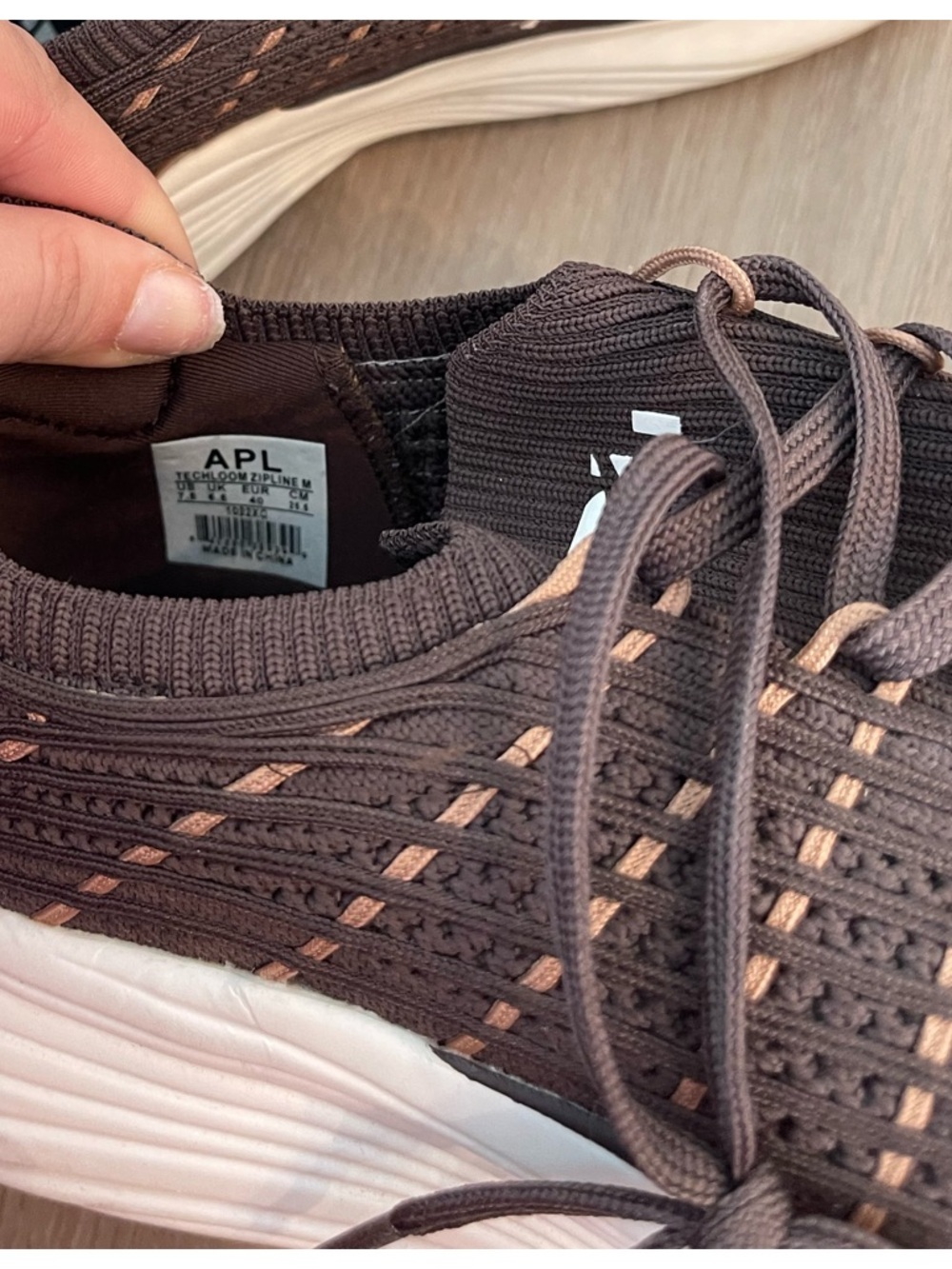 APL Brown Knit Men's Techloom Zipline Sneaker - Picture 7 of 7